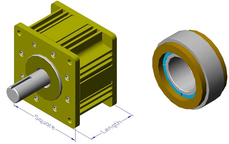 Housed slotless iron core brushless motors, radial, с внутренним ротором 